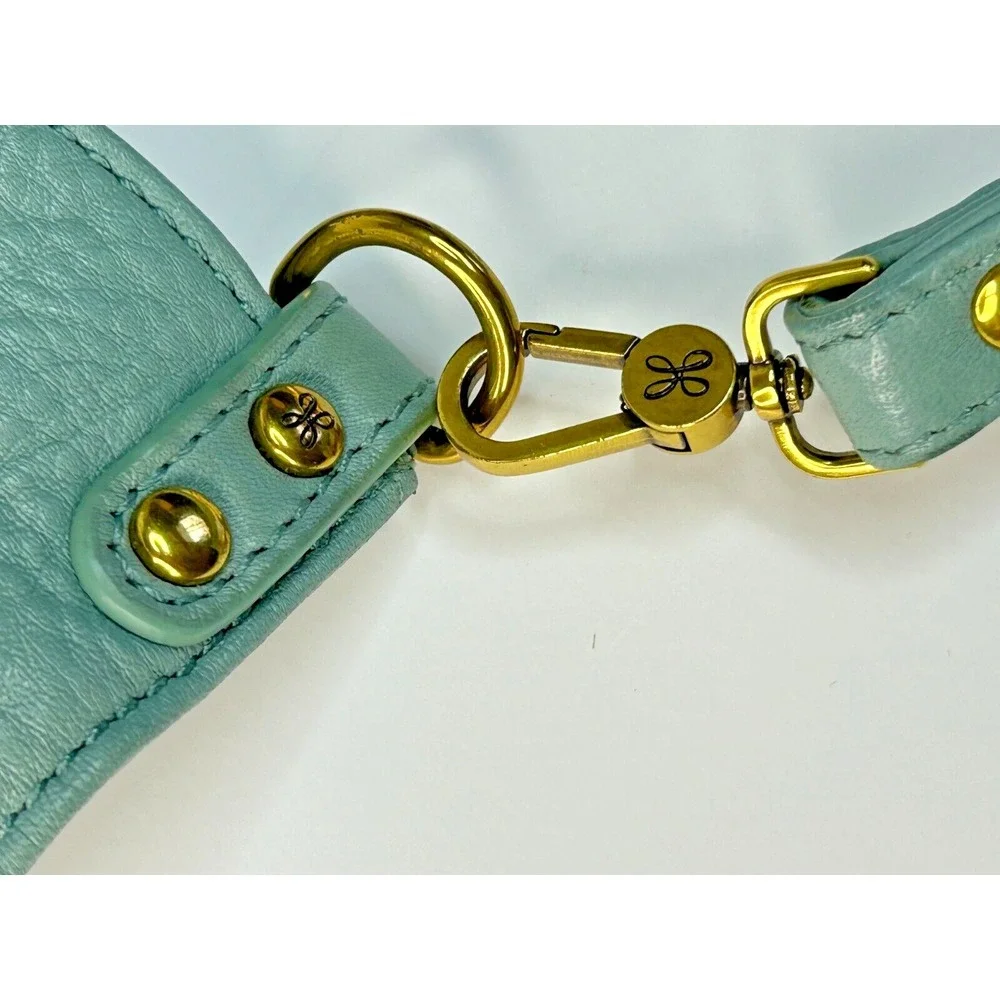 HOBO‎ Pale Green Pier Small Crossbody Leather Lightweight Spring Packable